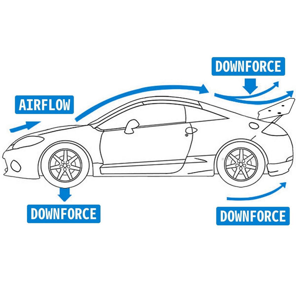 VE Universal Boot Tail Large Rear Wing Spoiler Black Aluminium Adjustable 43" GT