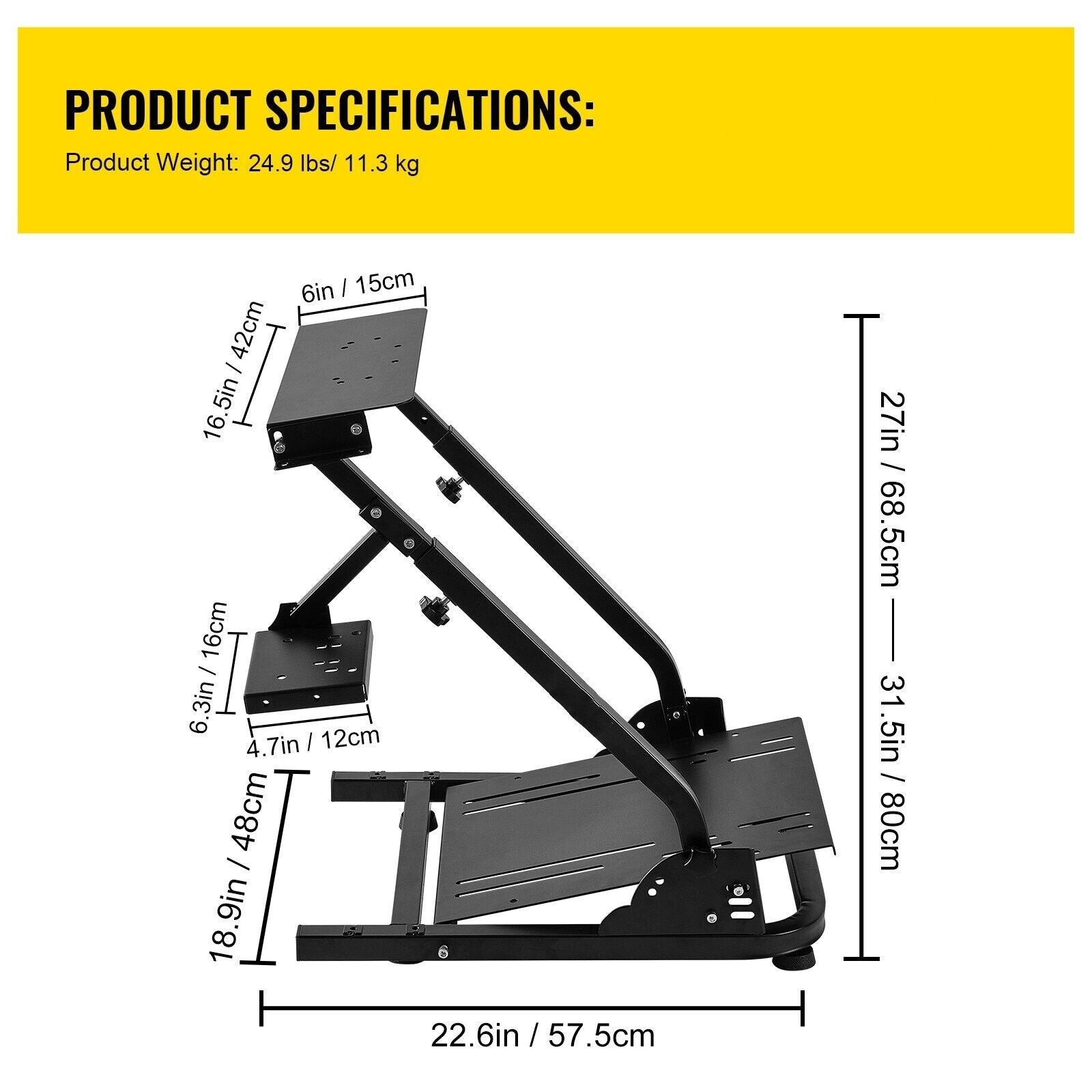 VFORCE Driving Game Sim Racing Frame Stand Rig for Seat Wheel Pedals Xbox PS PC