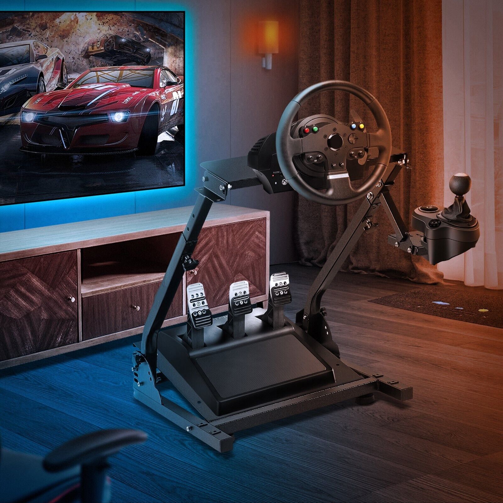 VFORCE Driving Game Sim Racing Frame Stand Rig for Seat Wheel Pedals Xbox PS PC