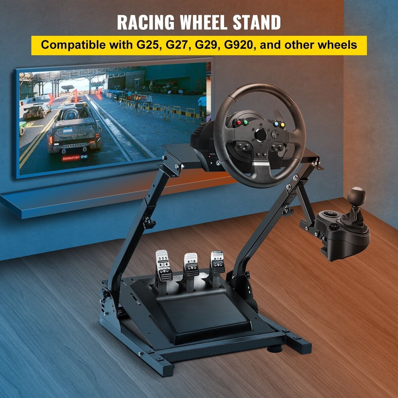 VFORCE Driving Game Sim Racing Frame Stand Rig for Seat Wheel Pedals Xbox PS PC