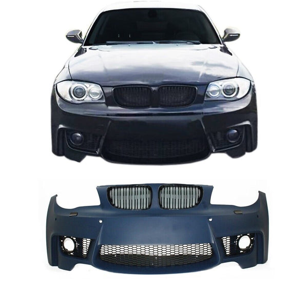 JOM BMW 1er 1-series E81 E82 E87 E88 04-11 Front Bumper Polyp Unpainted + Grille