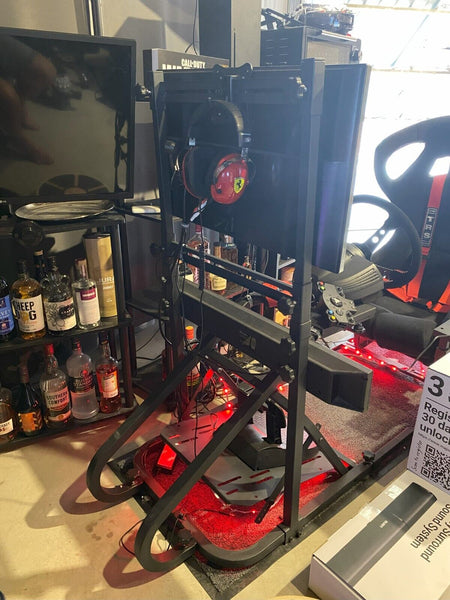 ATS Driving Game Sim Racing Frame Rig for Screen Seat Wheel Pedals Xbox PS PC