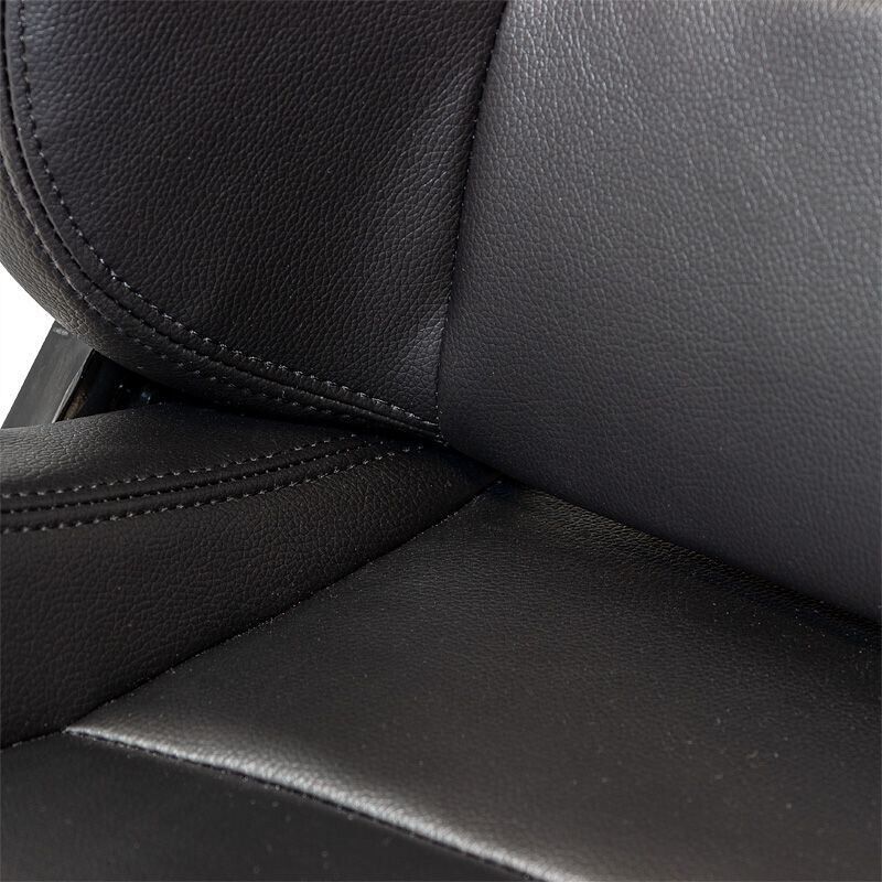 AUTOSTYLE BS2 x1 Universal Bucket Seat Black Synth Leather Fibreglass Back
