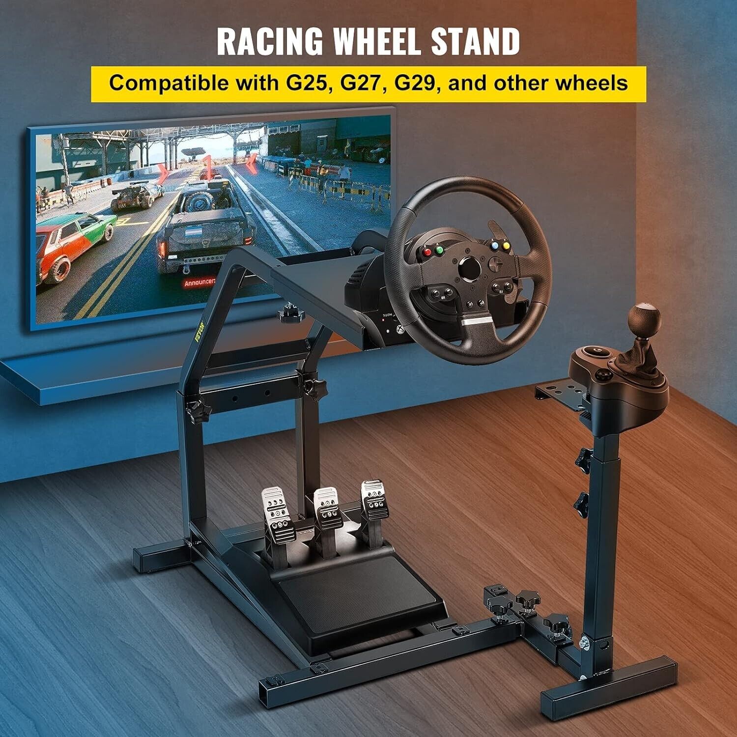 VFORCE Driving Game Sim Racing Simulator Frame Stand for Wheel Pedals Xbox PS PC