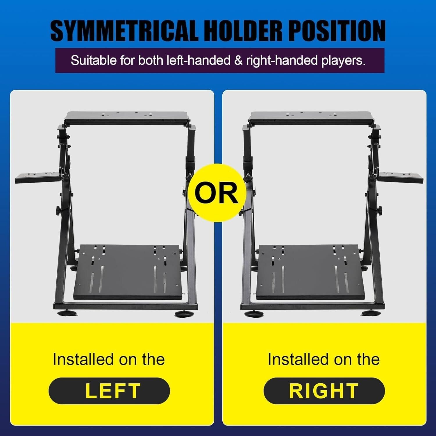 GTPLAY Driving Game Folding Simulator Racing Frame Stand Wheel Pedals Xbox PS PC