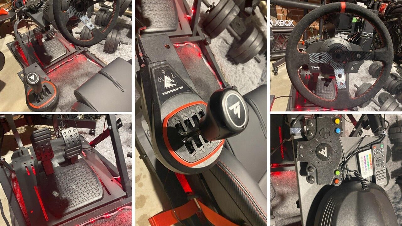 Custom Mod Thrustmaster TMX Racing Wheel Pedal Shifter Xbox One Windows Bundle