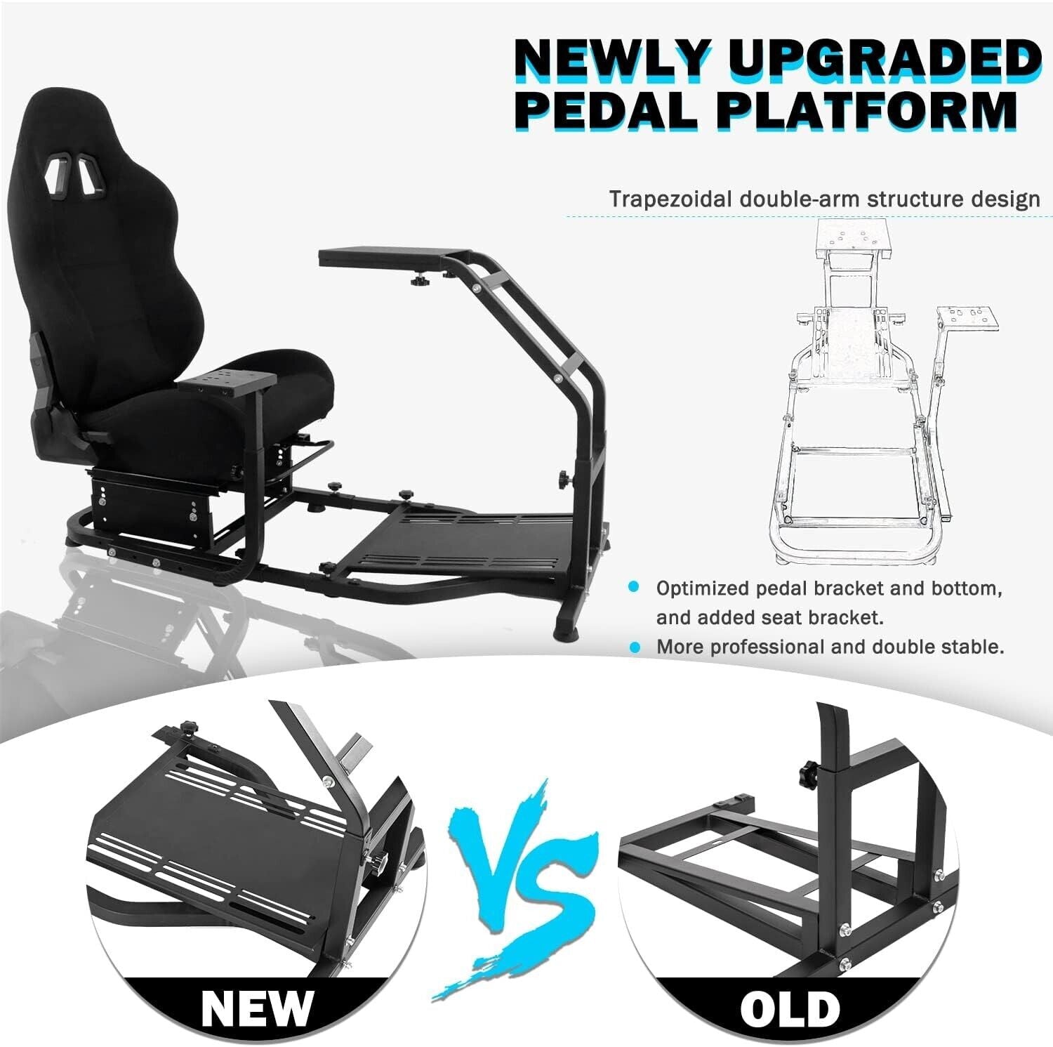 Driving Game Sim Racing Frame & Seat Rig  Add Wheel Pedals Xbox PS PC Console F1
