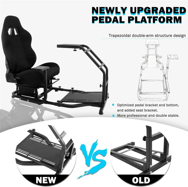 Driving Game Sim Racing Frame & Seat Rig  Add Wheel Pedals Xbox PS PC Console F1
