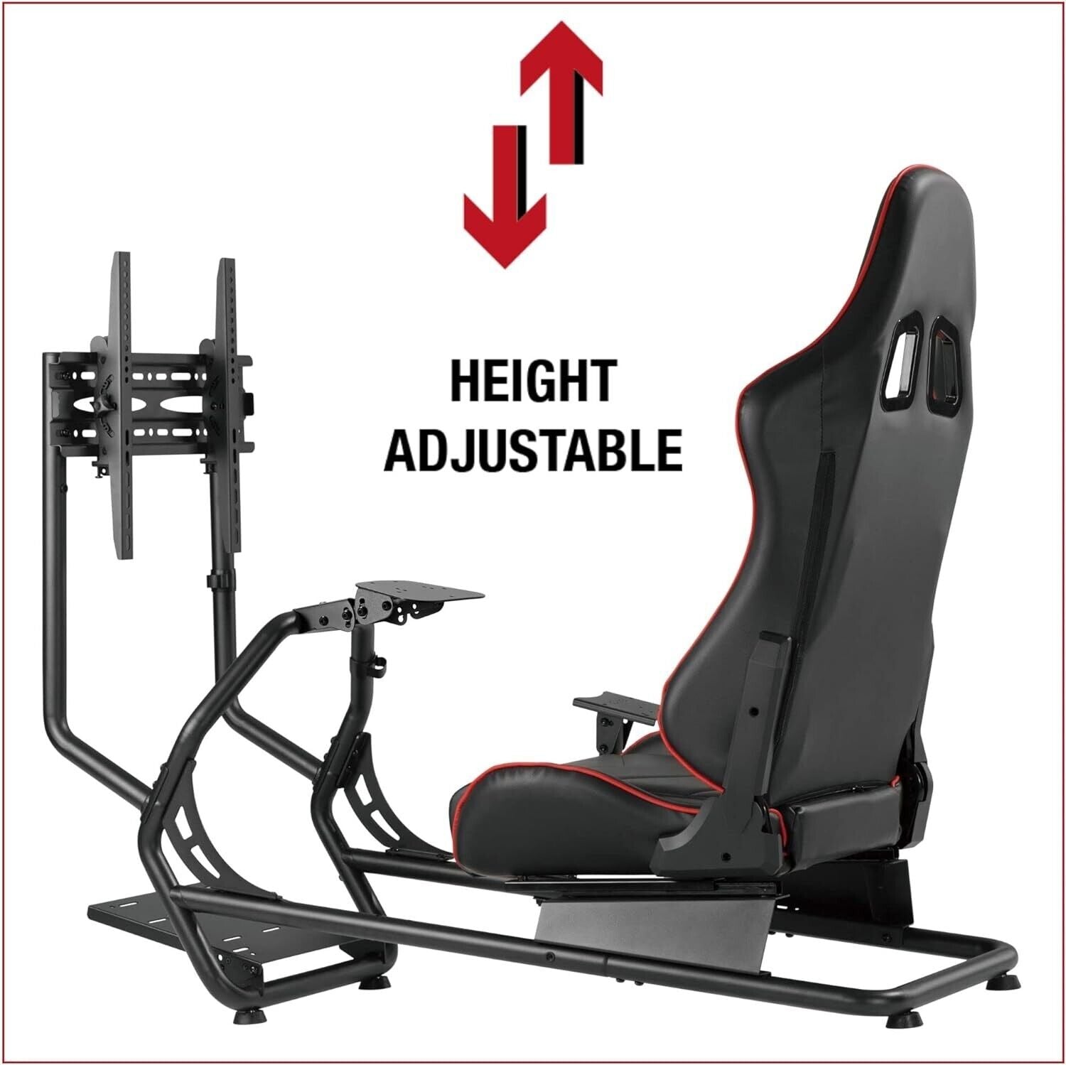 HIGH-END Driving Game Sim Racing Frame & Seat Wheel Pedals Xbox PS PC Console F1