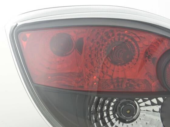 FK Pair Rear lights Ford KA type RBT 97- black & red crystal design