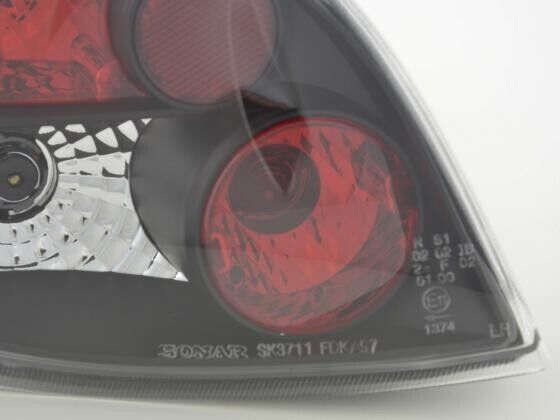 FK Pair Rear lights Ford KA type RBT 97- black & red crystal design