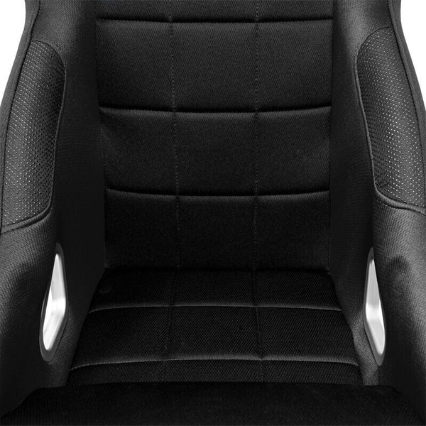 AUTOSTYLE x1 Single Universal Single Sports Bucket Seat BLACK fixed back runners