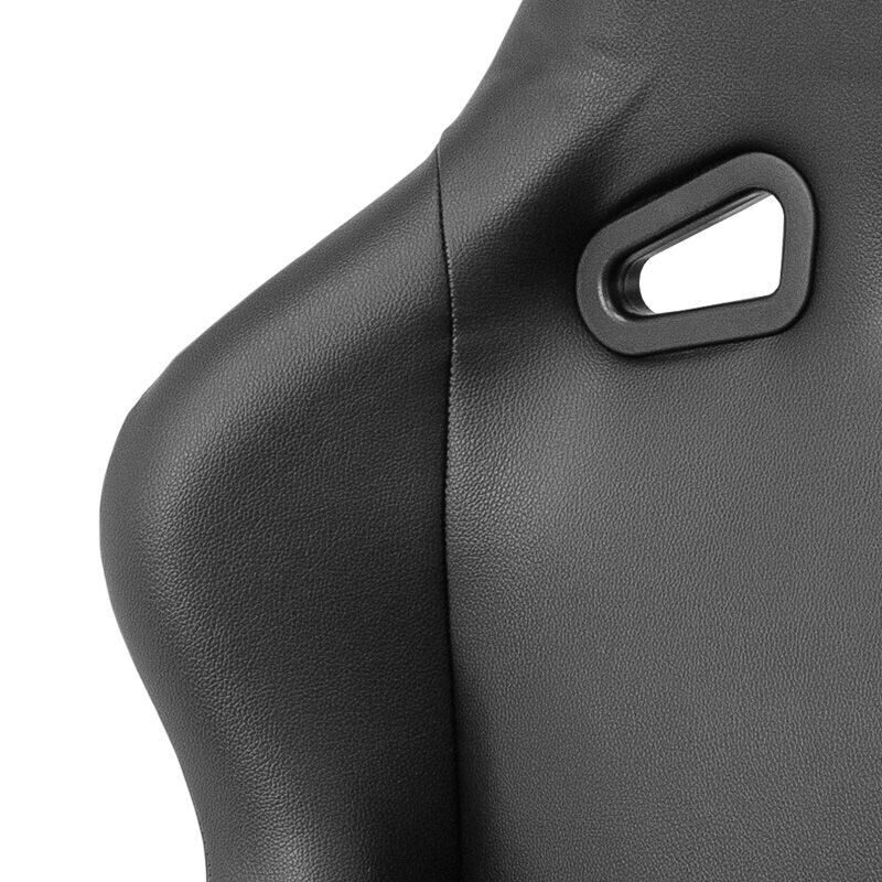 AUTOSTYLE BS2 x1 Universal Bucket Seat Black Grey Textile Fibreglass Back