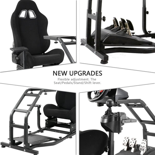Driving Game Sim Racing Frame & Seat Rig  Add Wheel Pedals Xbox PS PC Console F1