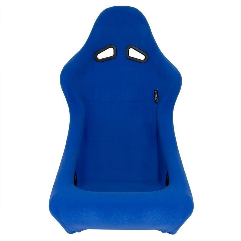 AUTOSTYLE x1 Single Universal Single Sports Bucket Seat BLUE fixed back runners