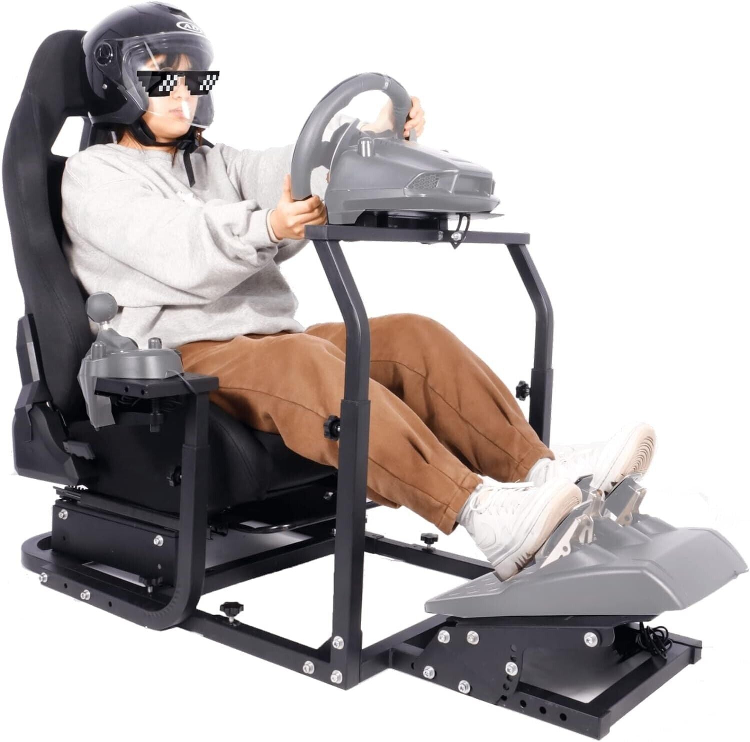 Driving Game Sim Racing Frame Rig - Add Seat Wheel Pedals Xbox PS PC Console F1