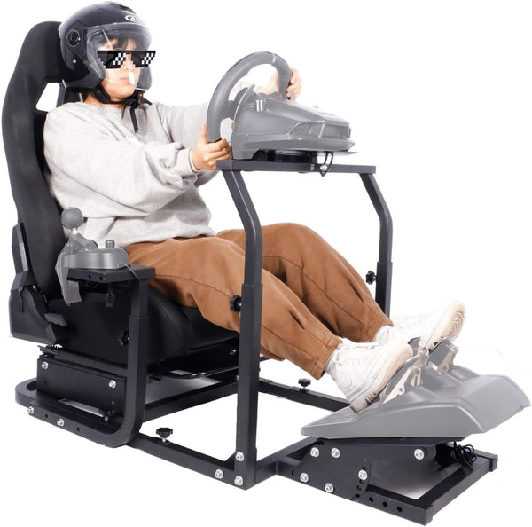 Driving Game Sim Racing Frame Rig - Add Seat Wheel Pedals Xbox PS PC Console F1