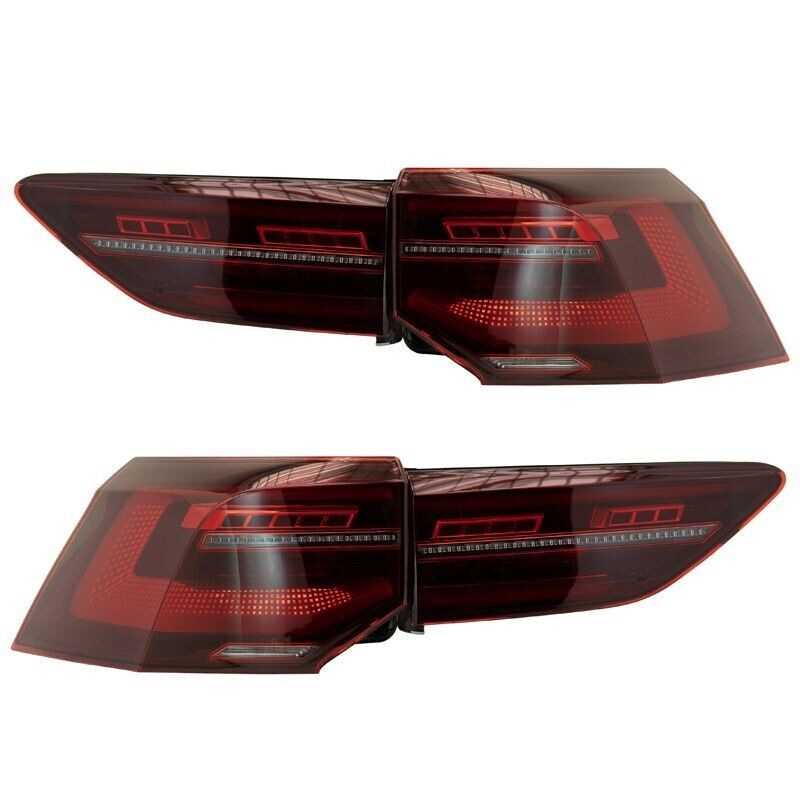 AS Pair VW Golf 8 MK8 20+ R FL LED DRL Rear Lights Dynamic Taillights Smoke UNIV