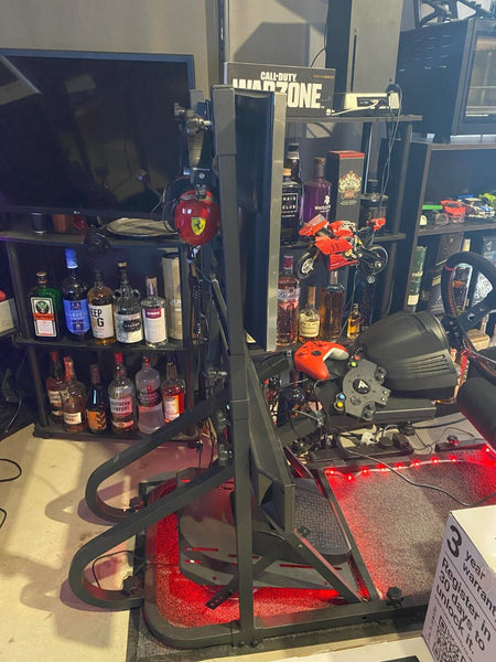 ATS Driving Game Sim Racing Frame Rig for Screen Seat Wheel Pedals Xbox PS PC