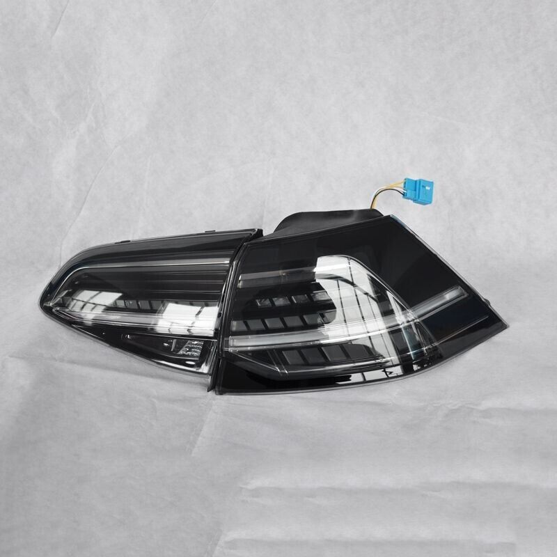 AS Pair VW Golf 7 MK7 7.5 R FL LED DRL Rear Lights Dynamic Taillights 12-17 UNIVERSAL Clear Smoke