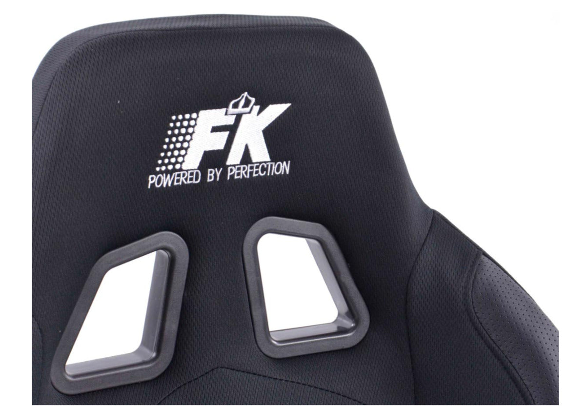 FK Pair Universal Recline Bucket Sports Seats Black HEATED Fast Road Car Edition