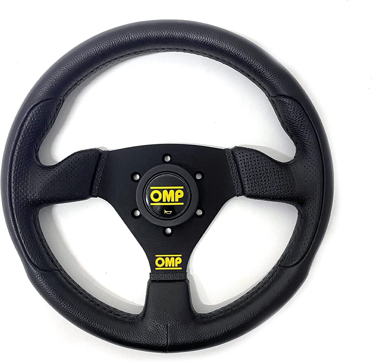 OMP OMPOD 1989 NN STEERING WHEEL TRACK MODEL Black Faux Leather Yellow 3 Spoke