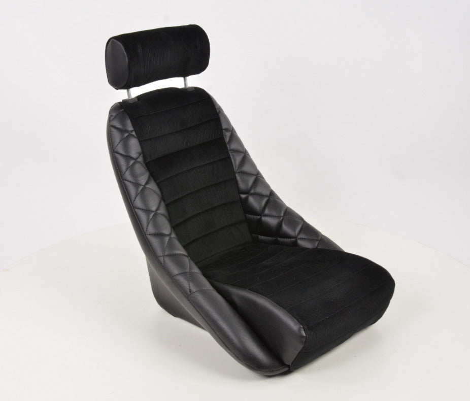FK Black Classic 3 Car Retro Speedster Sports Car Fixed Back Bucket Seats