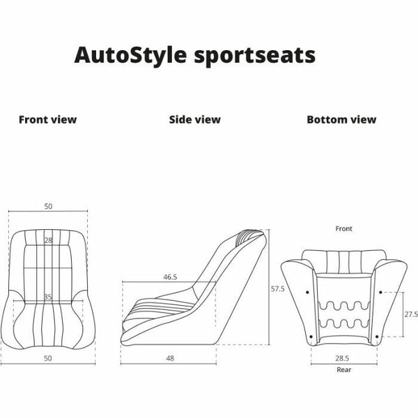 AS x2 Classic Car Retro Kit Sports Fixed Back Bucket Seats Beige PVC inc slides