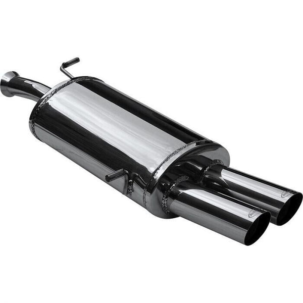 Stainless Inox Sports Exhaust Muffler Backbox Peugeot 307 SW 2.0 16v 2x80mm CE