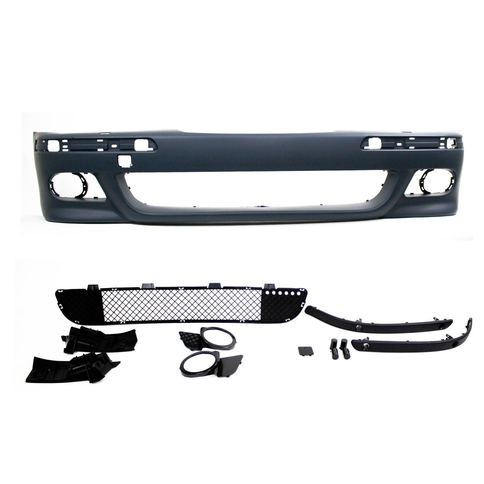 JOM BMW  5-series 5er E39 96-03 PDC HCS Front Bumper Polyp Unpainted +Grille