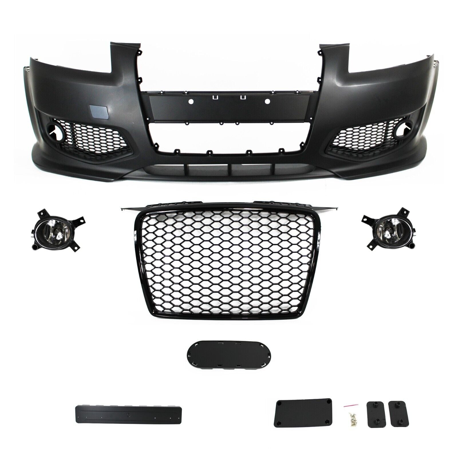 JOM Audi A3 8P 8PA 05-08 Front Bumper Polyp Unpainted + grilles & covers