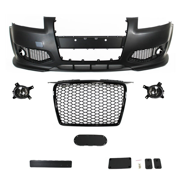 JOM Audi A3 8P 8PA 05-08 Front Bumper Polyp Unpainted + grilles & covers