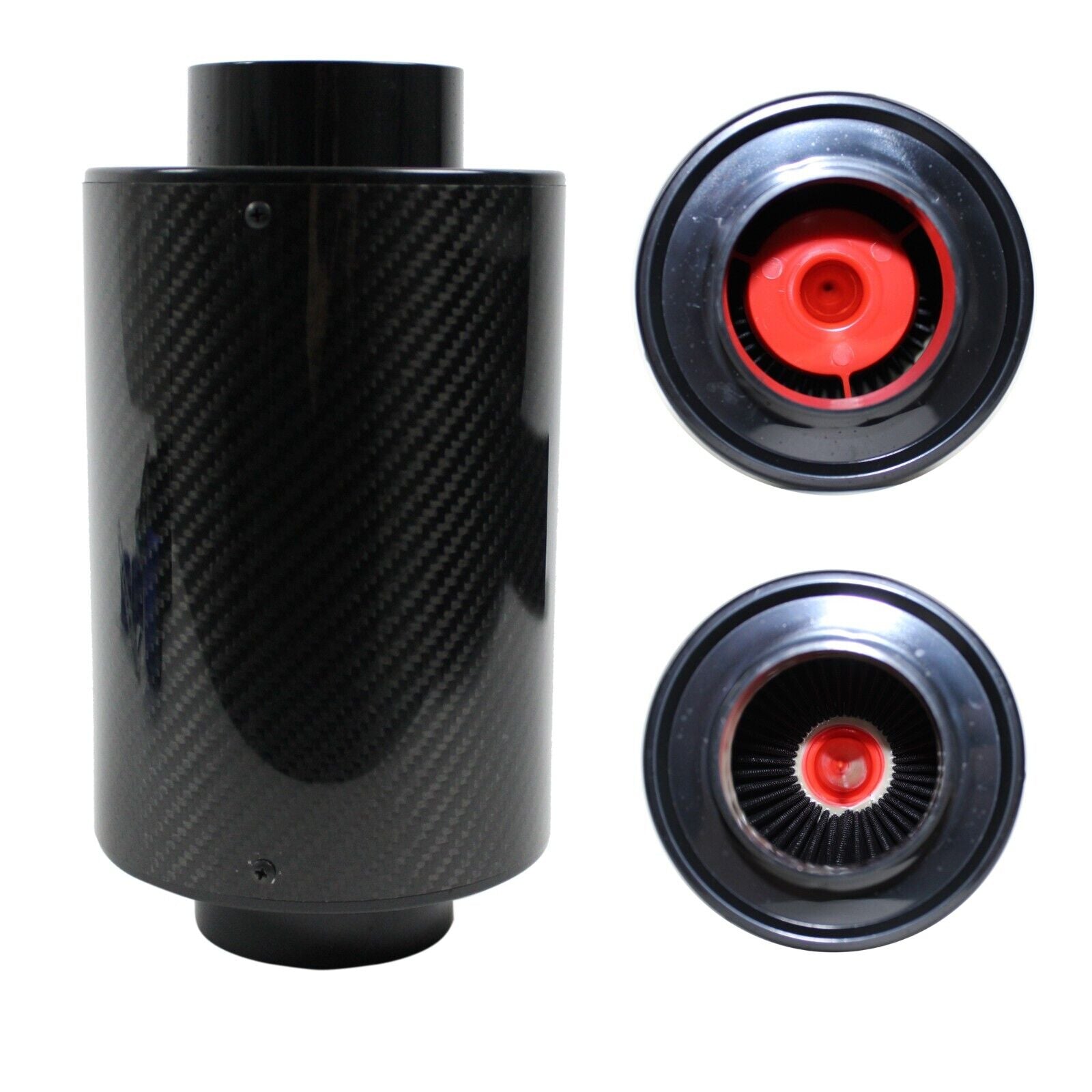 JOM Genuine Carbon Power Air Intake Induction Filter Airbox Universal Full Kit