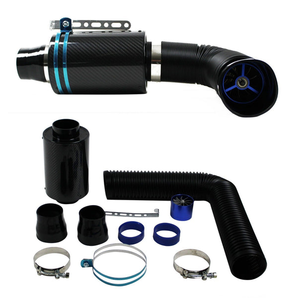 JOM Genuine Carbon Power Air Intake Induction Filter Airbox Universal Full Kit