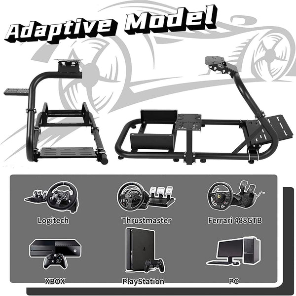 AMN Driving Game Sim Racing Simulator Frame Stand for Wheel Pedals Xbox PS PC