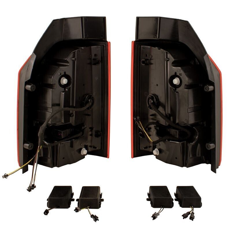 AS Pair LED DRL Rear Lights Dynamic Taillights VW T6 15-20 Hatch Red Smoke LHD