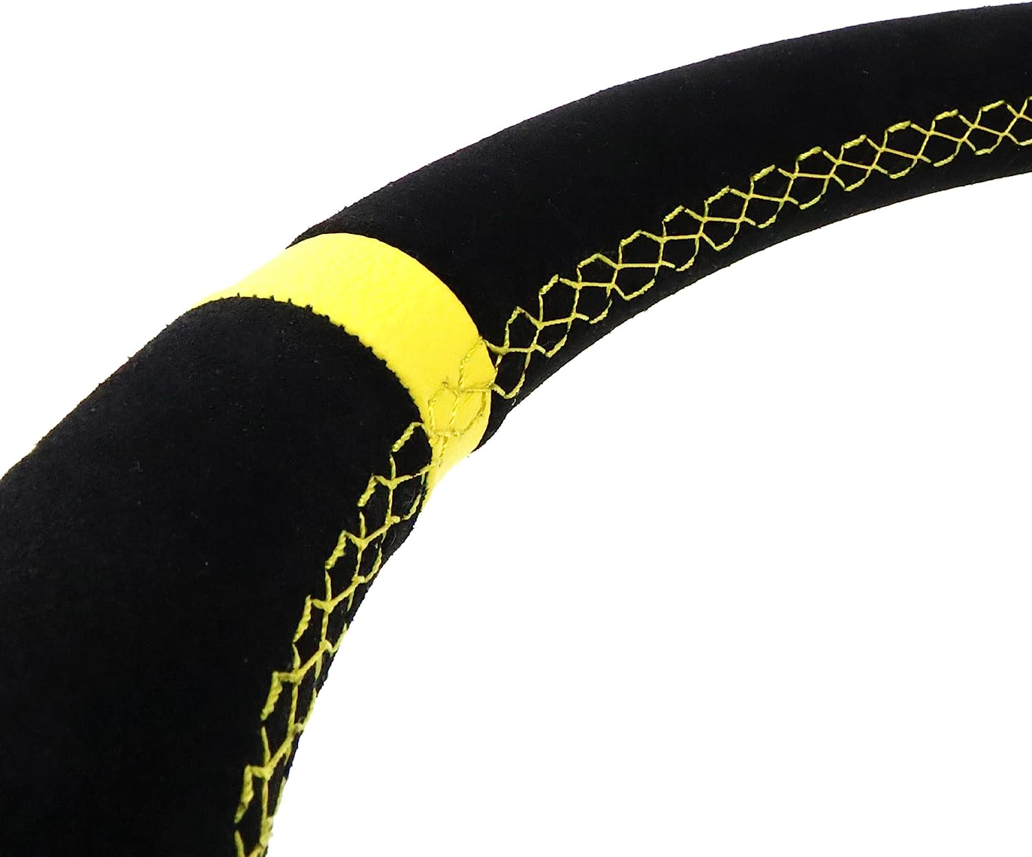 OCC MOTORSPORT OFFSET STEERING WHEEL TRACK MODEL ALCANTARA BLACK ARMS - 90 MM FULL DISH WHEEL - 350MM (14 INCH)