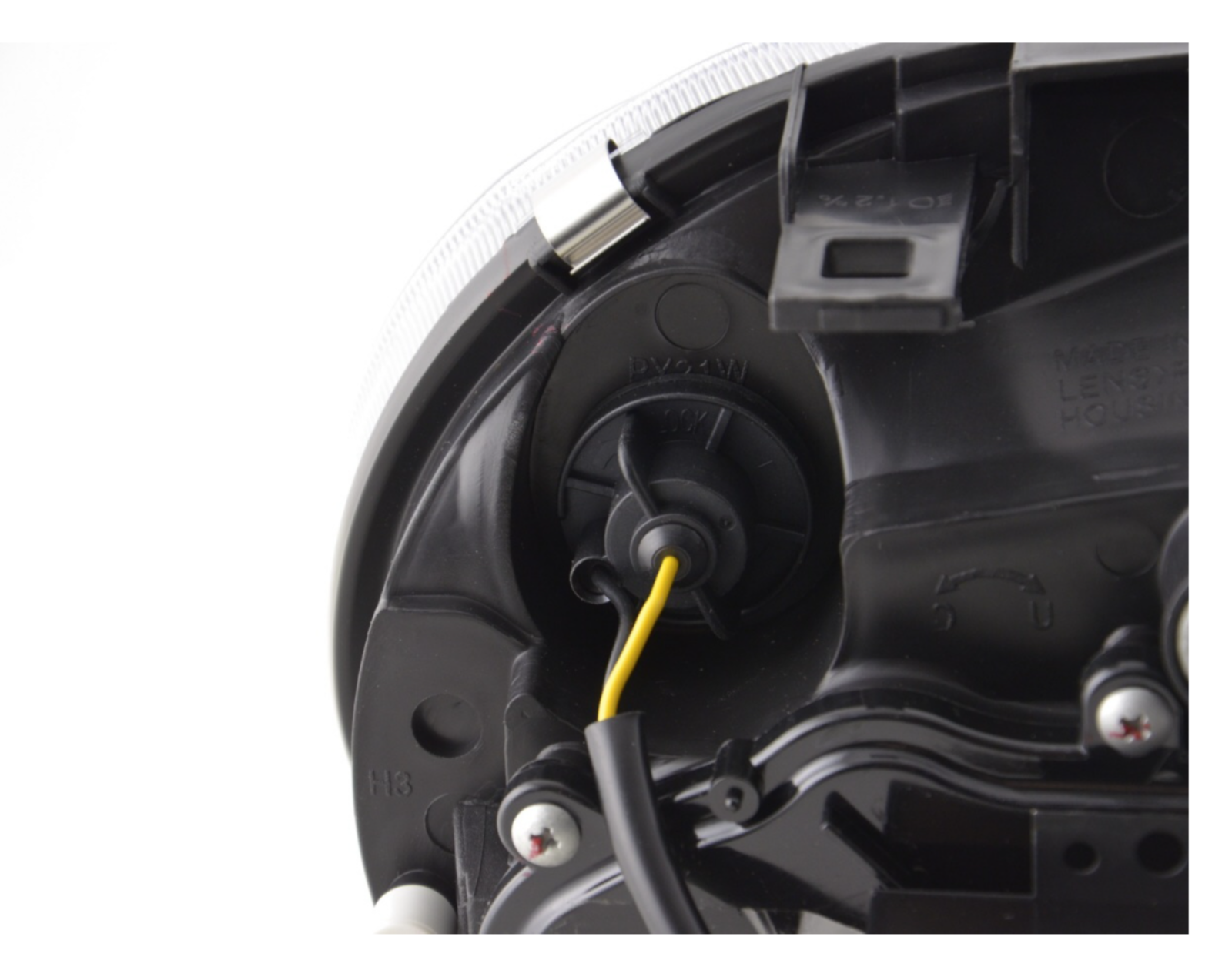 FK LED DRL Angel Eye Projector Headlight set VW Golf 4 MK4 1J 97-03 black RHD - LJ Automotive