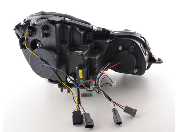 FK Set LED DRL HEADLIGHTS Mercedes E-Class 211 W211 02-06 black AMG LHD - LJ Automotive