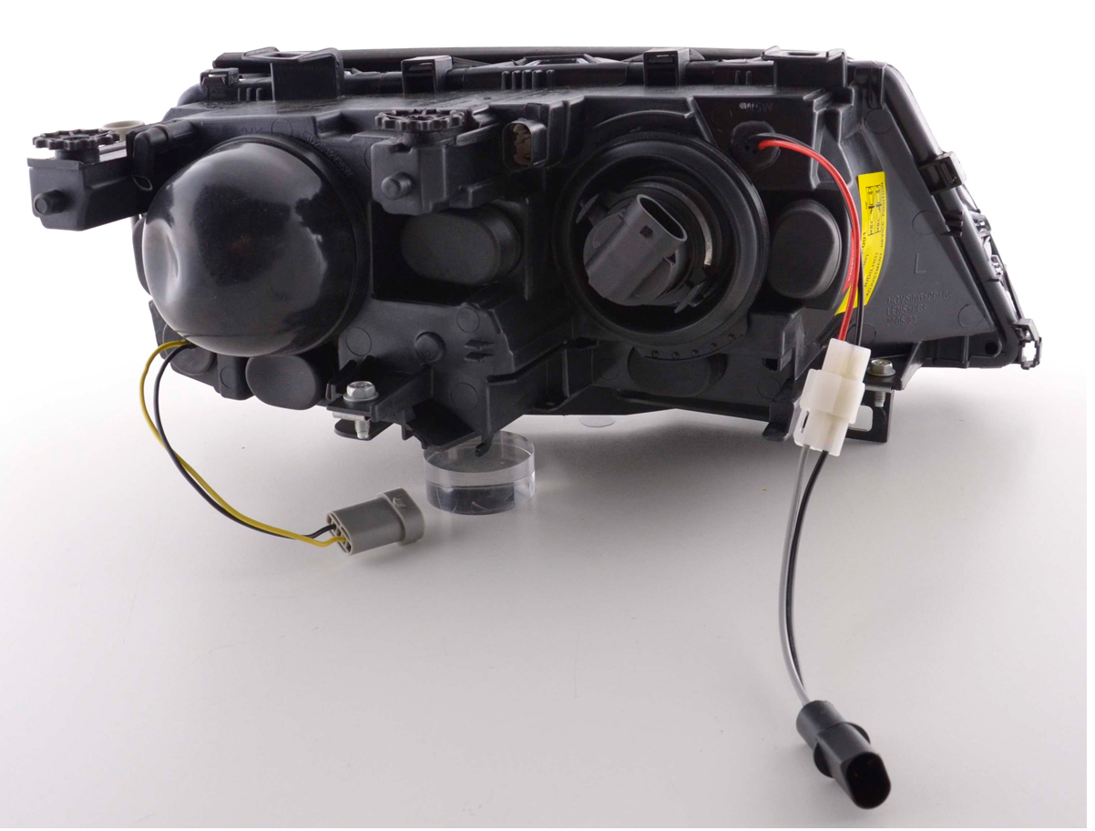 FK Set LED DRL Devil Halo Eye Headlights BMW E46 Saloon 01-03 black LHD RHD M3 - LJ Automotive