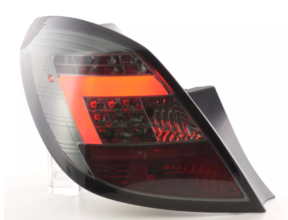 FK Set Rear Lights LED Lightbar Opel Corsa D 5-door 06-10 black smoke LHD - LJ Automotive