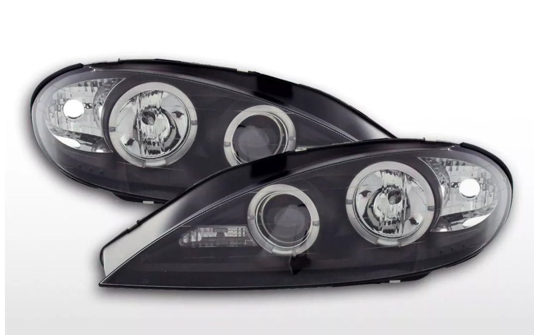 FK Set LED DRL Projector Angel Eye Headlights Renault Megane 1 MK1 3/5dr 99+ LHD