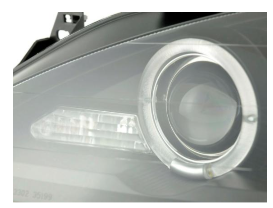 FK Set LED DRL Projektor Angel Eye Scheinwerfer Renault Megane 1 MK1 3/5dr 99+ LHD