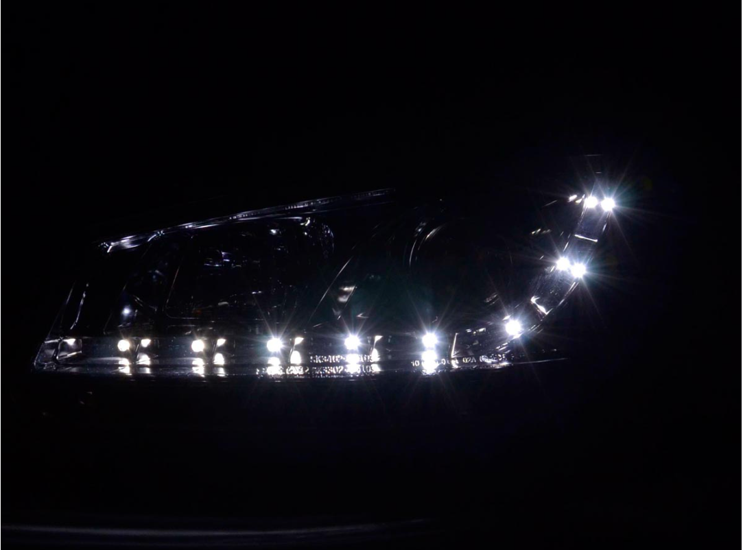 FK LED DRL Projector Angel Eye Headlights Renault Megane M 2 MK2 3/5-dr 03-06