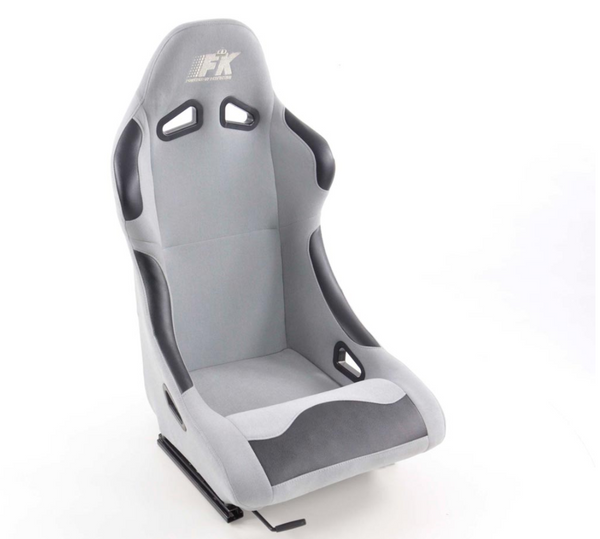 FK Paar Universal-Schalensportsitze, graues Textilgewebe, feste Rückenlehne, Spur Drift