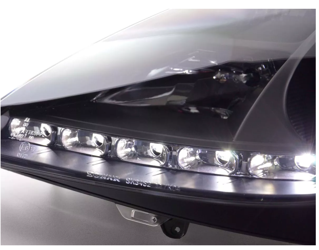 FK Set LED DRL Scheinwerfer Halo Mercedes SLK R171 04-11 SCHWARZ LHD AMG