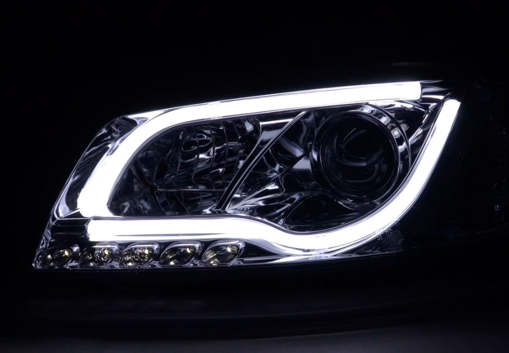 FK Set LED DRL Headlights Halo Projector Audi A3 type 8P 8PA 03-08 chrome S3