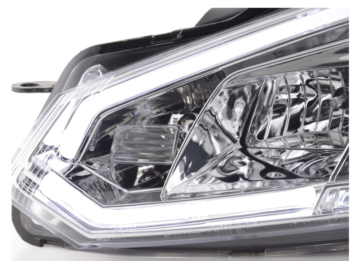 FK Set VW Golf 6 MK6 LED DRL Halo Projektor Scheinwerfer GTI R20 08-12 Chrom LHD