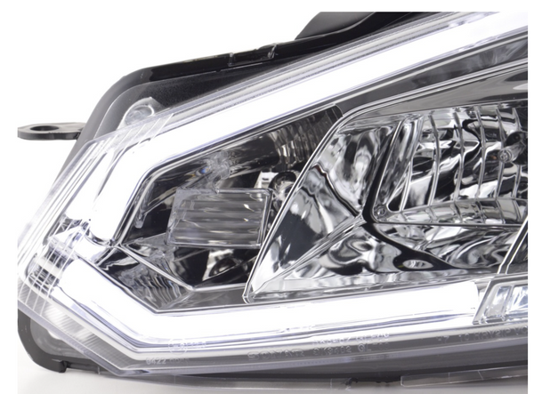 FK Set VW Golf 6 MK6 LED DRL Halo Projektor Scheinwerfer GTI R20 08-12 Chrom LHD