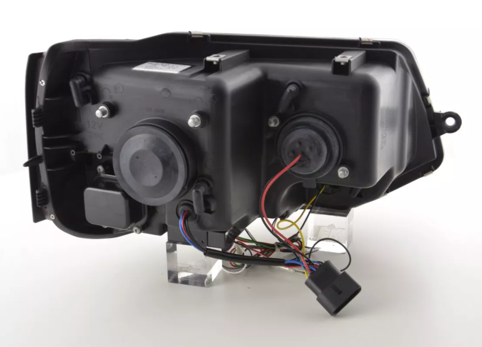 FK LED DRL Projector Halo headlights VW Van Camper Transporter T5 09+ BLACK LHD